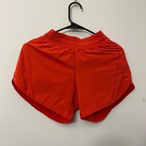 Lululemon Athletica Bright Red Athletic Shorts